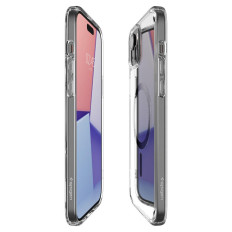 Ultra Hybrid Mag Case met Magsafe op iPhone 15 Gray
