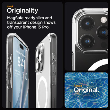 Ultra hibrid mag primeru z magsafe na iPhone 15 Pro prosojno