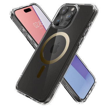 Etui Ultra Hybrid Mag de Magsafe en el iPhone 15 Pro Max Gold