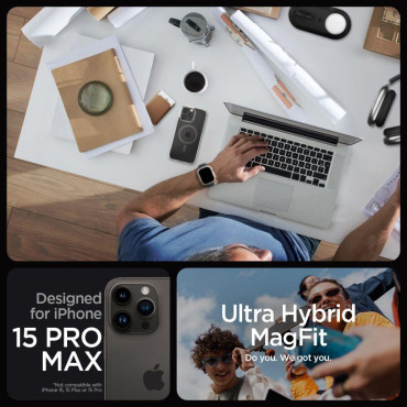 ETUI Ultra Hybrid Mag από Magsafe στο iPhone 15 Pro Max γραφίτη