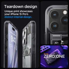 Ultra Hybrid Mag Case ar MagSafe uz iPhone 15 Pro Grey-Black