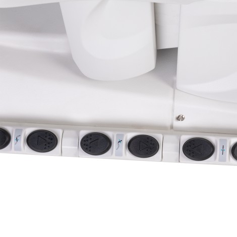 Silla Eléctrica Cosmética AZZURRO 708B Exclusive 4 Motores con Calefacción — detalle de los controles