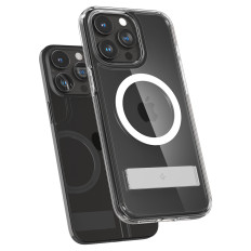 Ultra Hybrid s Magsafe Case med ett stativ för iPhone 15 Pro transparent