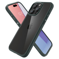 Etui ultra hybrid auf iphone 15 pro max dunkelgrün