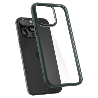 ETUI Ultra Hybrid on iPhone 15 Pro Max dark green