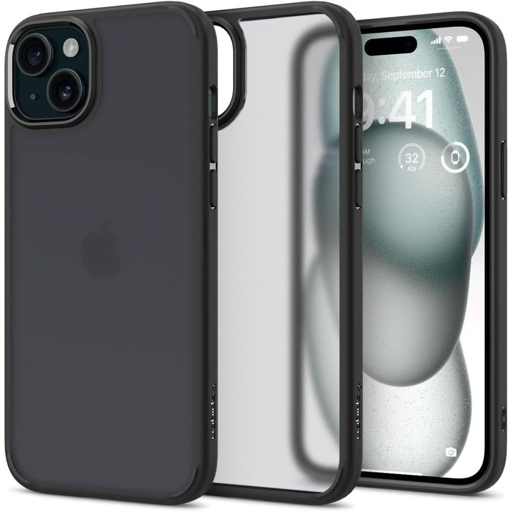 Ultra Hybrid Case op iPhone 15 Transparantie-zwart