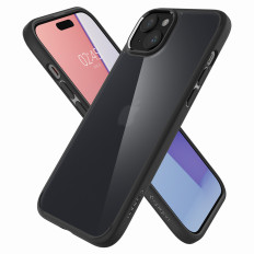 Caso ultra híbrido no iphone 15 mais preto