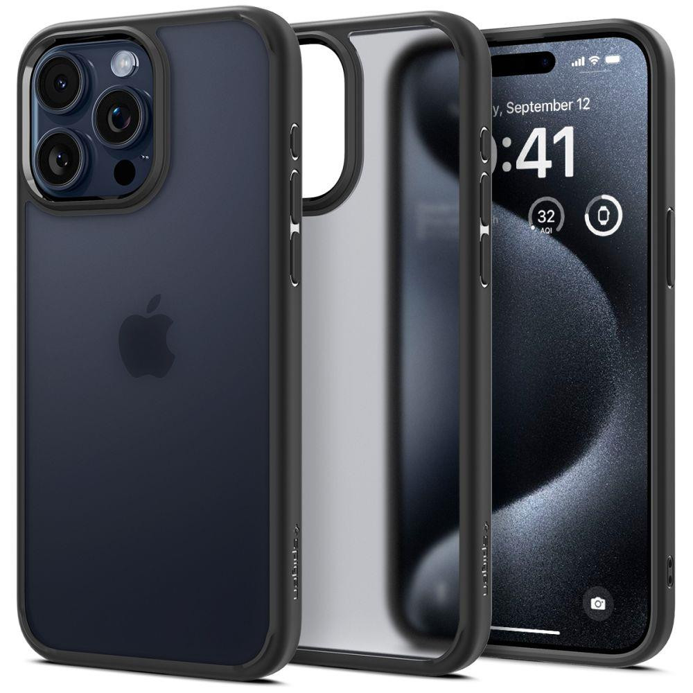 Ultra hübriidkott iPhone 15 Pro läbipaistvus-must