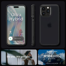 Ultra hübriidkott iPhone 15 Pro läbipaistvus-must