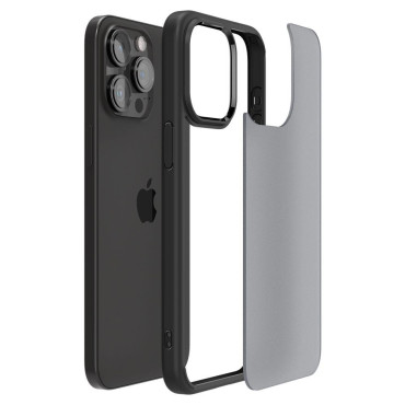 Ultra hybridný prípad na iPhone 15 Pro Max Transparenta-Black