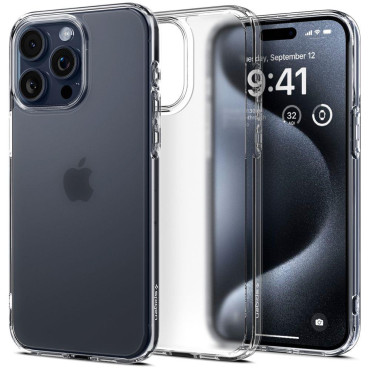 Ultra Hybrid Case op iPhone 15 Pro transparant