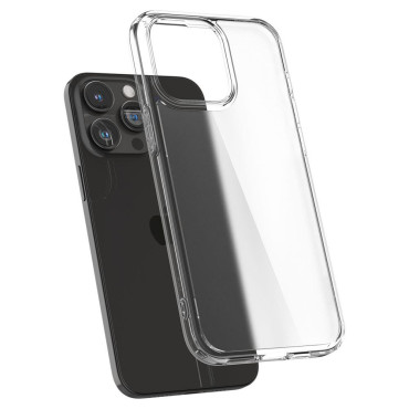 Ultra Hybrid Case op iPhone 15 Pro transparant