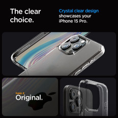 Ultra Hybrid Case op iPhone 15 Pro transparant