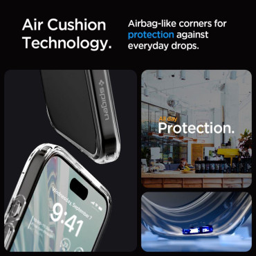 Ultra Hybrid Case på iPhone 15 Pro Transparent