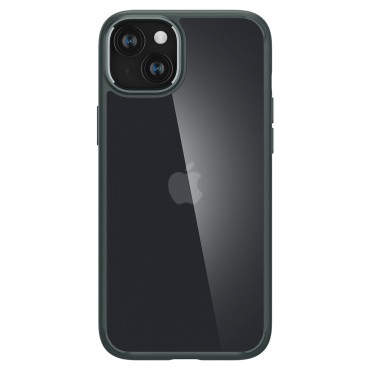 Ultra Hybrid case on iPhone 15 dark green