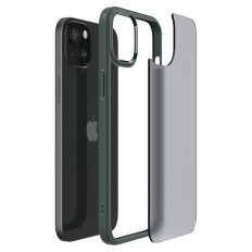 Etui ultra hybride sur iPhone 15 vert foncé