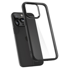 Boîtier ultra hybride sur iPhone 15 Pro Noir Mat