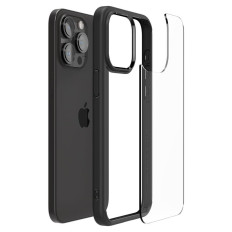 Ultra Hybrid Case op iPhone 15 Pro Black Mat