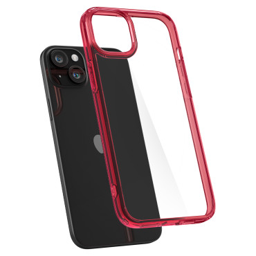 Ultra hybridväska på iPhone 15 plus rött