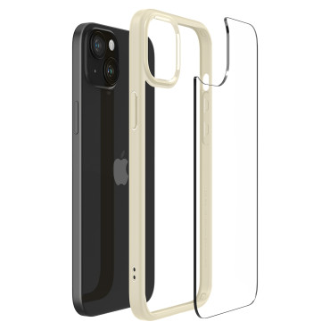 Caso ultra ibrido su iPhone 15 più beige