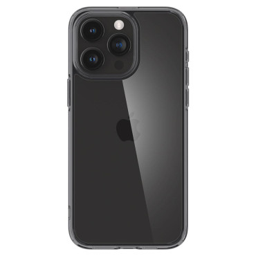 Caso ultra híbrido en iPhone 15 Pro Max Transparente-Grey