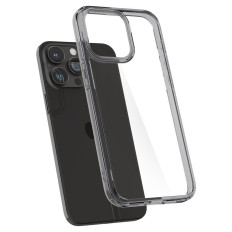 Ultra Hybrid case on iPhone 15 Pro Max Transparent-gray