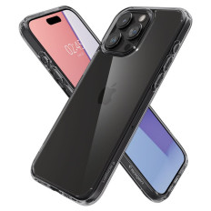 Ultra Hybrid case on iPhone 15 Pro Max Transparent-gray