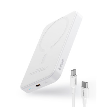 Mini PowerBank 5000Mah 20W + USB-C 20V / 3A kabel bela