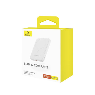 Mini PowerBank 5000Mah 20W + USB-C 20V / 3A Kábel Biela
