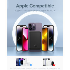 Mini Powerbank 5000mAh 20W + USB-C 20V / 3A Cable negro