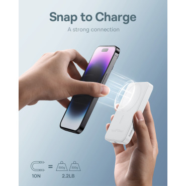 Mini Powerbank 5000MAH 20W + USB-C 20V / 3A kabelvit
