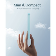 MINI POWERBANK 5000MAH 20W + USB-C 20V / 3A kabelis mėlyna