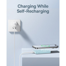 MINI POWERBANK 5000MAH 20W + USB-C 20V / 3A kabelis mėlyna