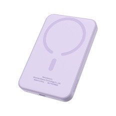 Mini PowerBank 5000mAh 20W + USB-C 20V / 3A violeta kabelis