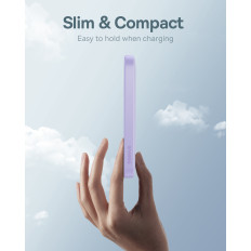 Mini PowerBank 5000mAh 20W + USB-C 20V / 3a violetti kaapeli