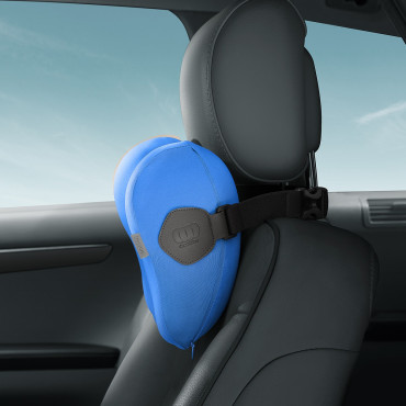 Almofada de carro para o encosto de cabeça do Comfortride com memória de forma azul