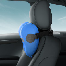 Almofada de carro para o encosto de cabeça do Comfortride com memória de forma azul