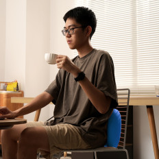 Coussin lombaire pour le bleu du comortride