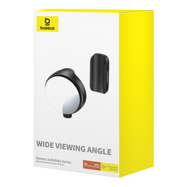 Bezdrátové zrcadlo v zadní pohledu s bezpečnostním kladivem Saferide černá