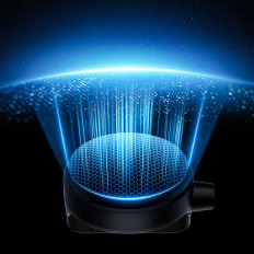 Specchio wireless a vista posteriore con martello di sicurezza saferide nero