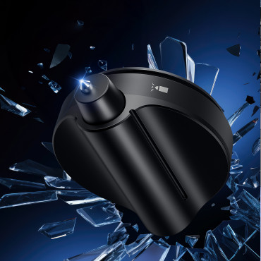 Bezdrátové zrcadlo v zadní pohledu s bezpečnostním kladivem Saferide černá