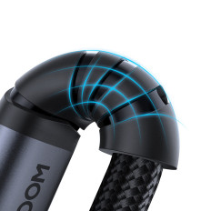Stereo Audio kábel pre AUX 3.5mm Mini Jack - USB-C 1.2m Čierna
