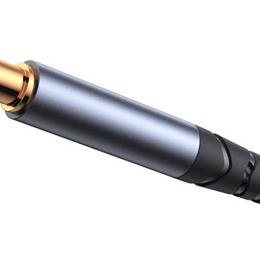 Stereo Audio kábel pre AUX 3.5mm Mini Jack - USB-C 1.2m Čierna