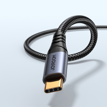 Stereo Audio kábel pre AUX 3.5mm Mini Jack - USB-C 1.2m Čierna