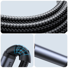 Stereo Audio kábel pre AUX 3.5mm Mini Jack - USB-C 1.2m Čierna