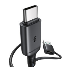 Trådlös magnetisk laddare 15W med USB / USB-C-kabel Svart