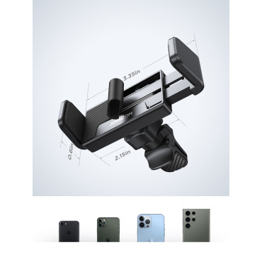 Automašīnas turētājs tālrunim ventilācijas rūtainā rūtī