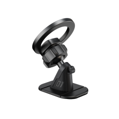 Punho de carro magnético no telefone no cockpit. Placa de distribuição. Preto