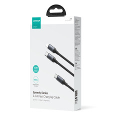 2In1 Cable Speedy Series USB-C - USB-C / iPhone Lightning 100W 1.5m Black