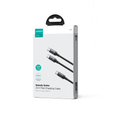 2In1 Cable Speedy sērijas sērija USB-C - 2x USB-C 1.5m Black